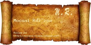 Mocsai Rózsa névjegykártya